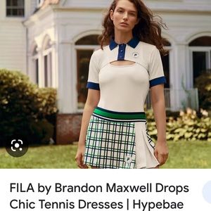 Fila by Brandon Maxwell Rare Hypebae Tennis Prep Cream & Green Tank